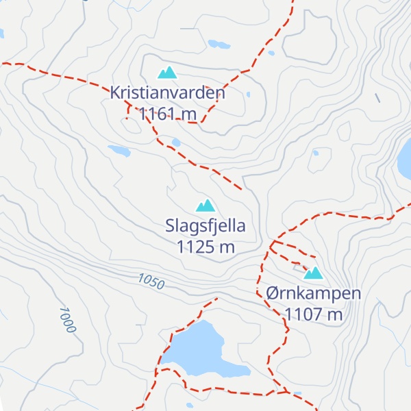 Map of Slagsfjella