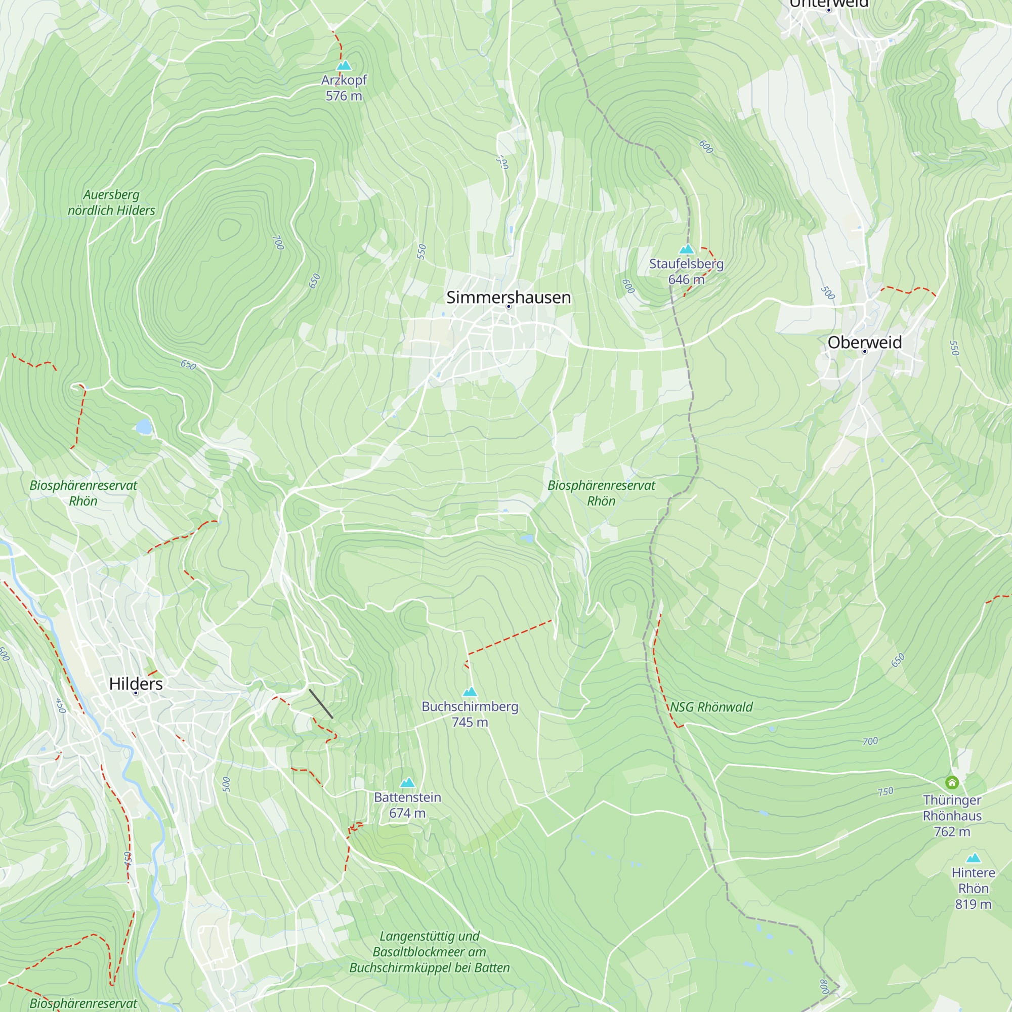Rhönklubhütte Simmershausen „Seekutte“ map