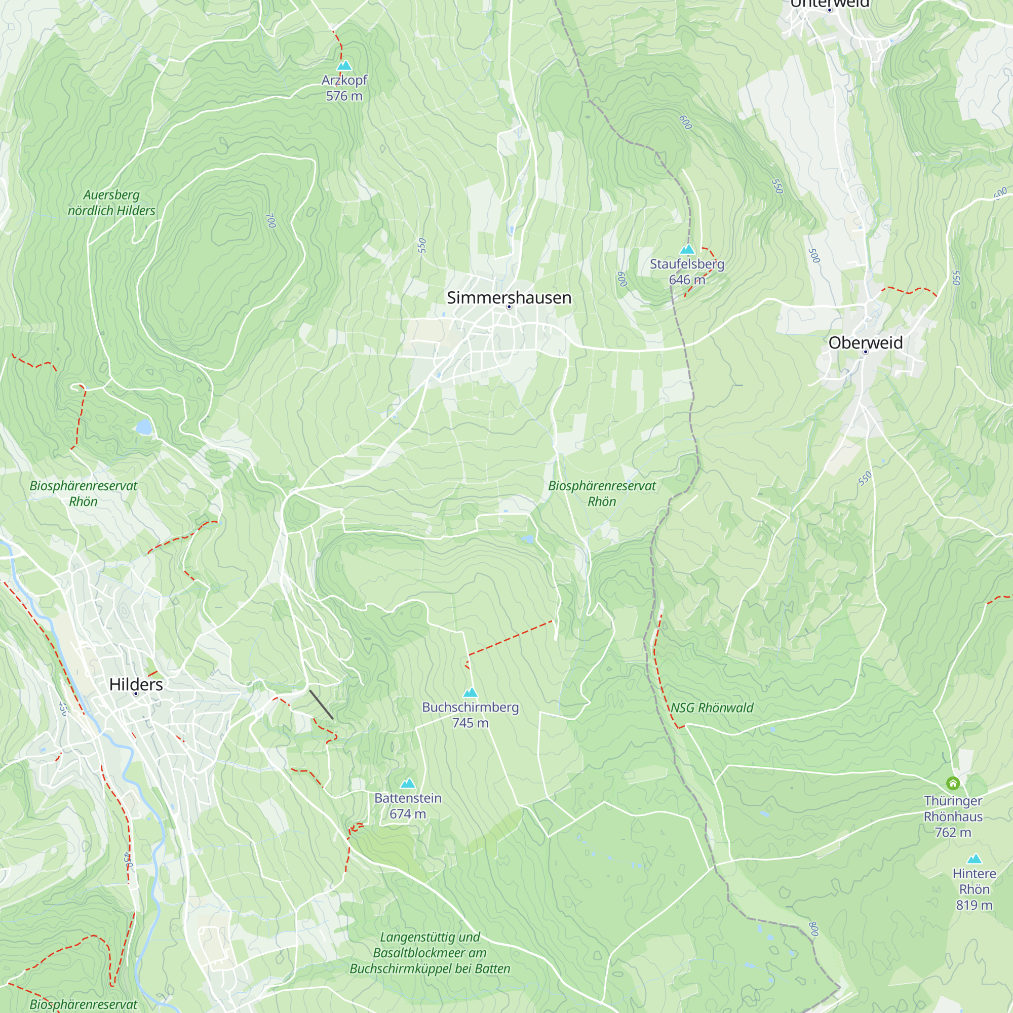 Rhönklubhütte Simmershausen „Seekutte“ map