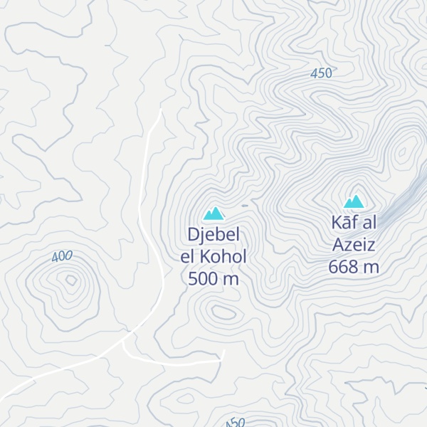 Map of Djebel el Kohol