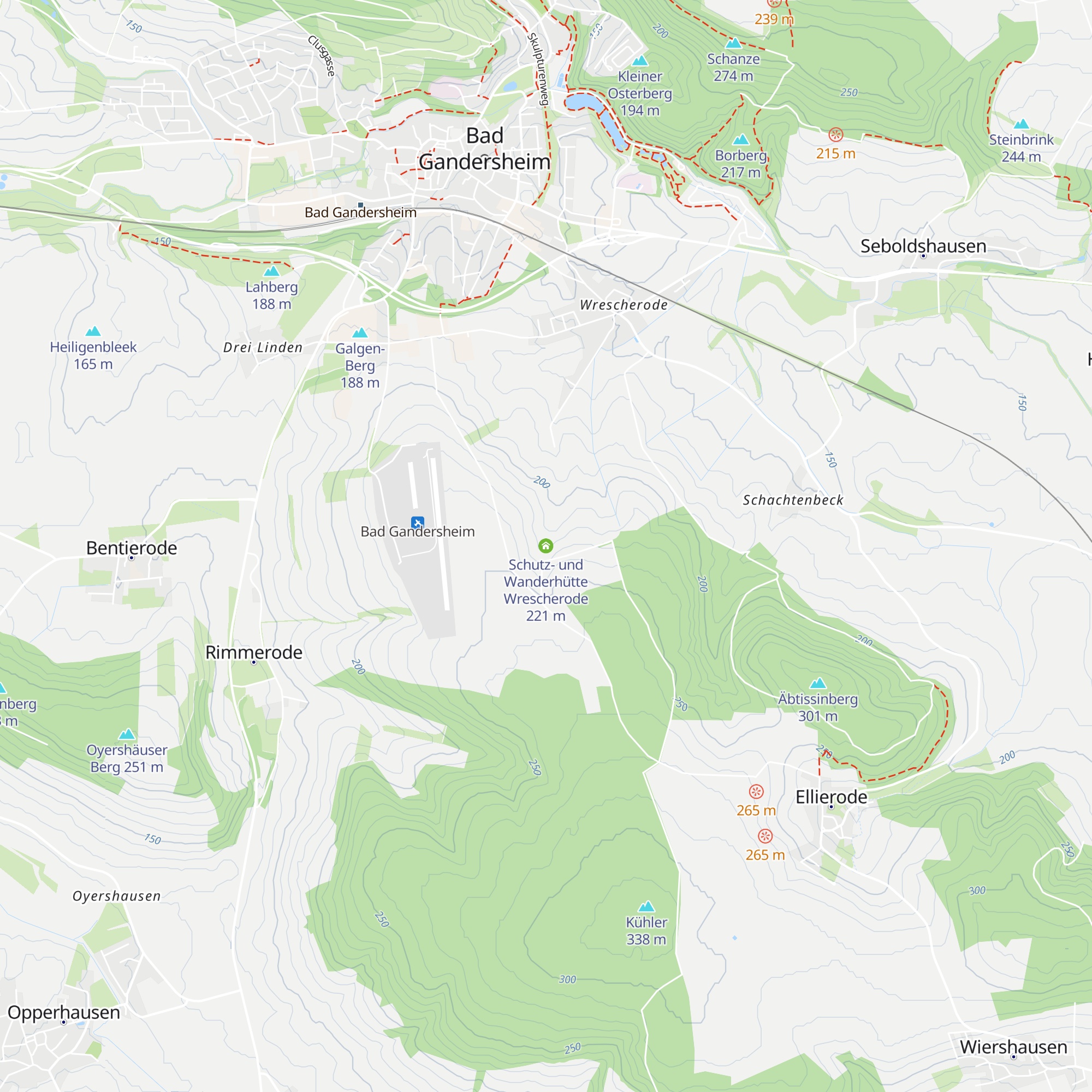 Schutz- und Wanderhütte Wrescherode map