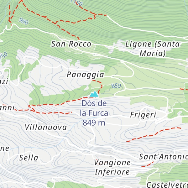 Map of Dòs de la Furca