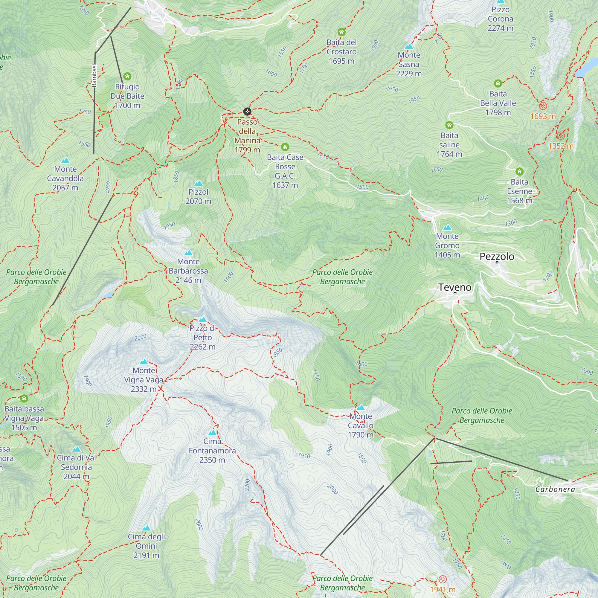 Malga Bassa Barbarossa map