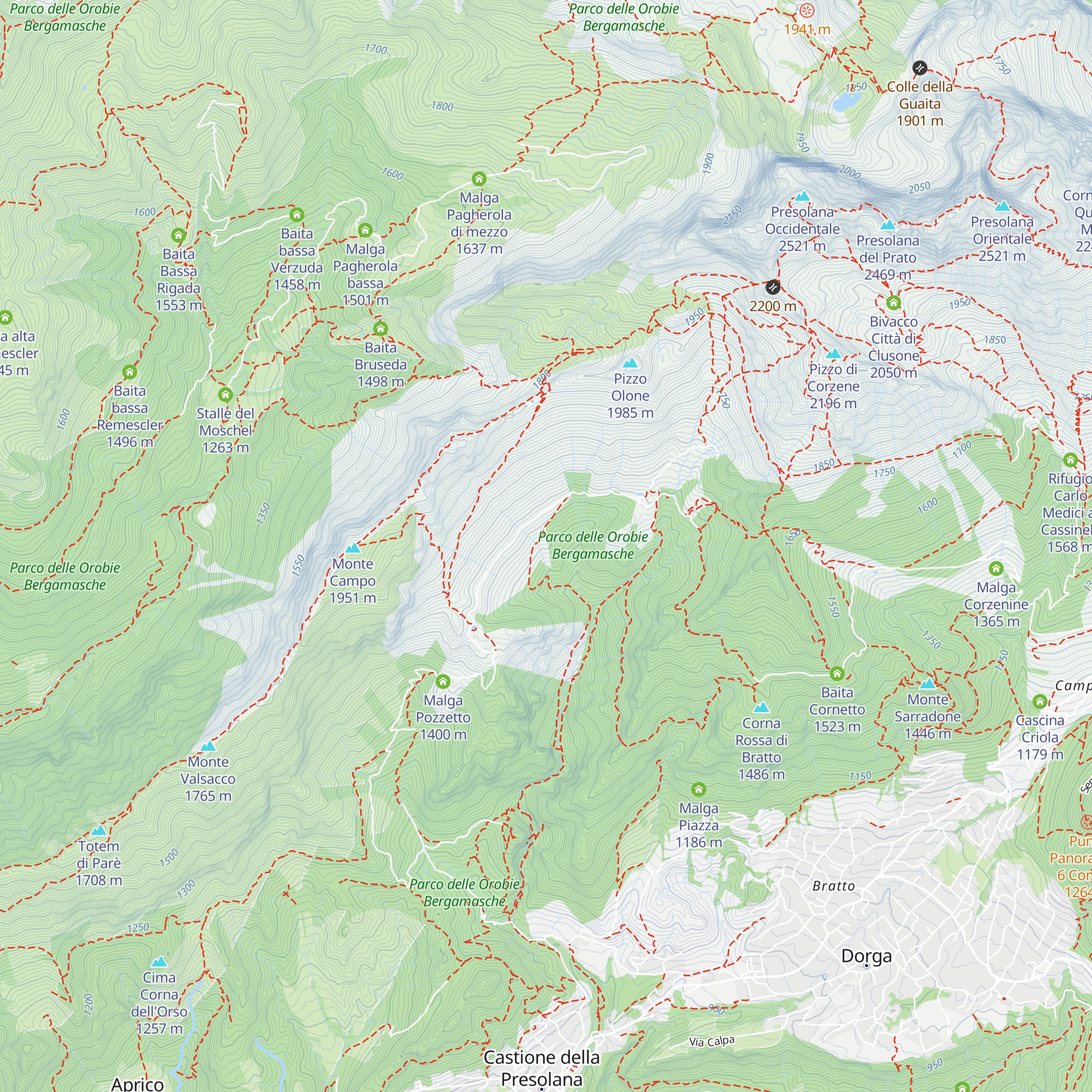 Malga di Bares map