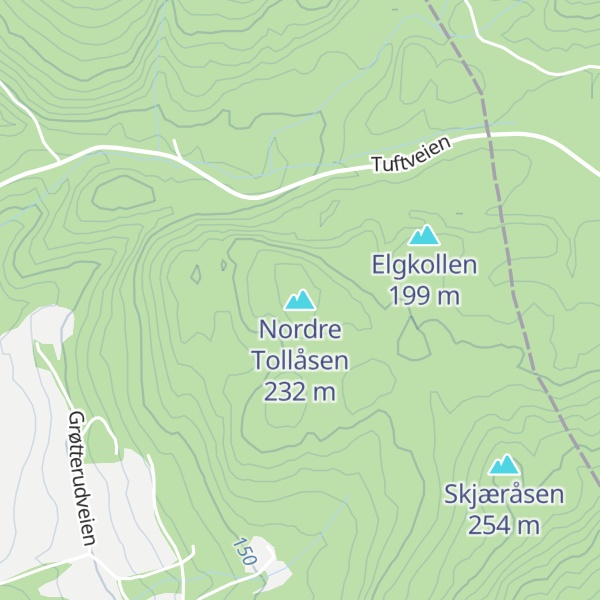 Map of Nordre Tollåsen