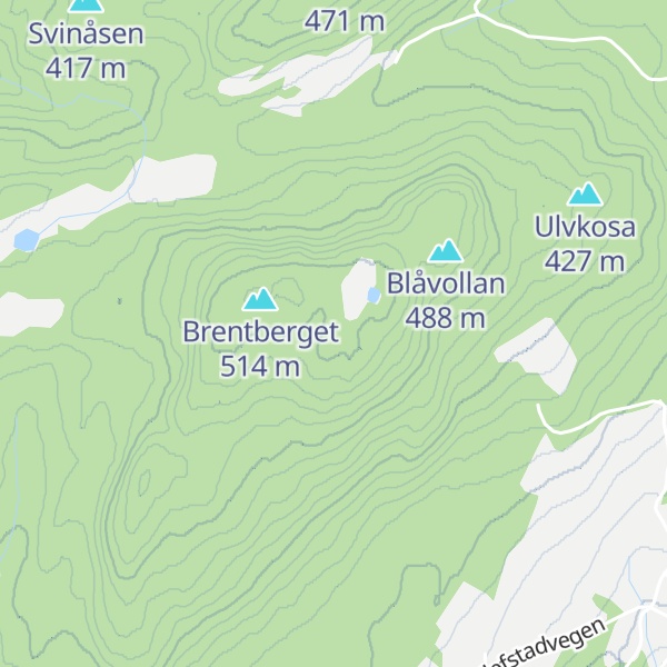 Map of Restadgrøtåsen