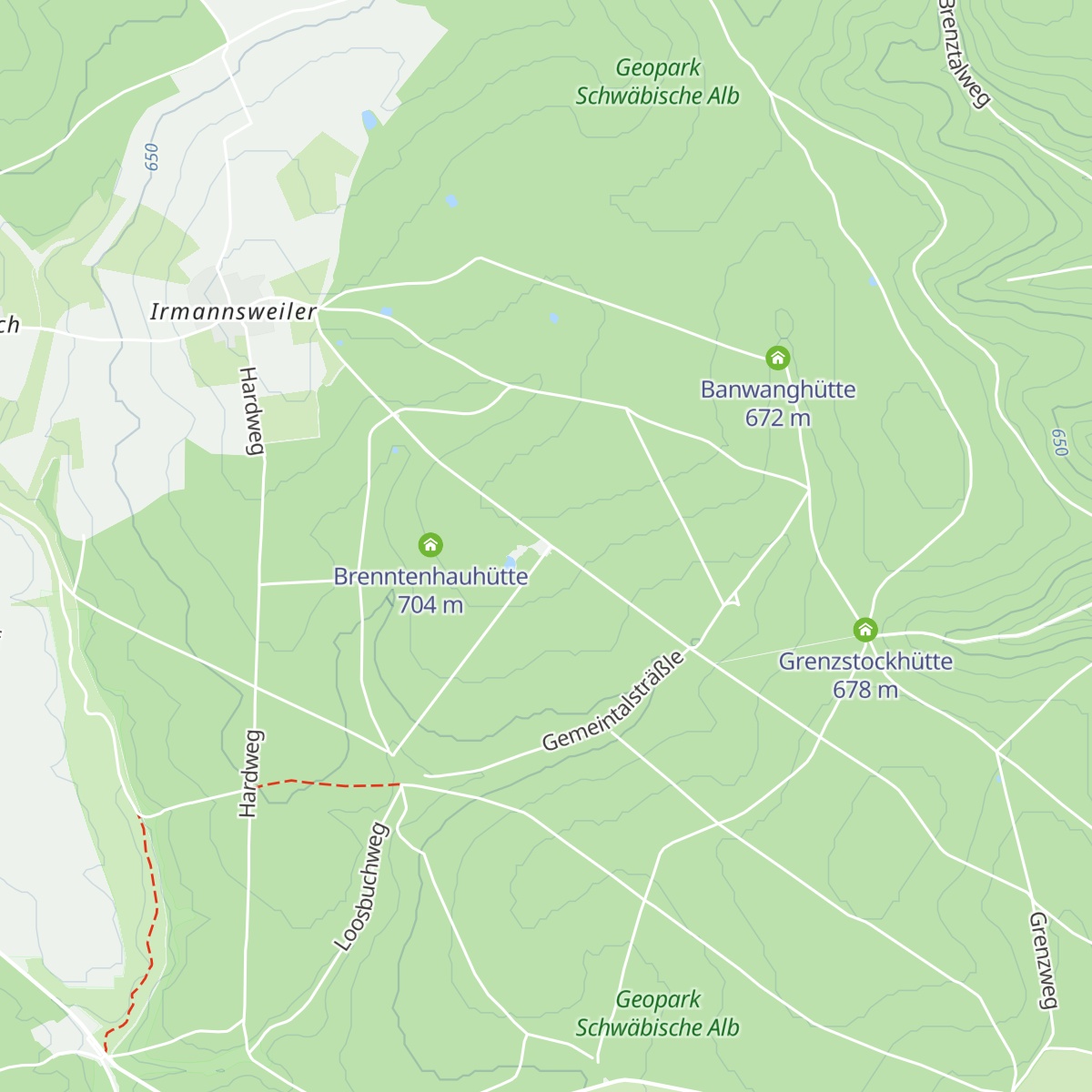 Brenntenhauhütte map