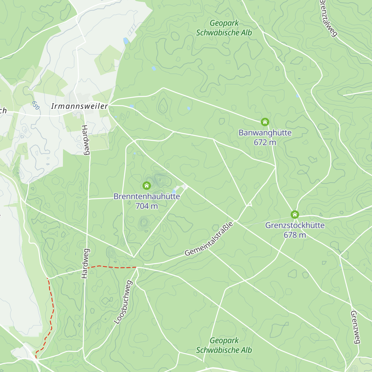 Brenntenhauhütte map