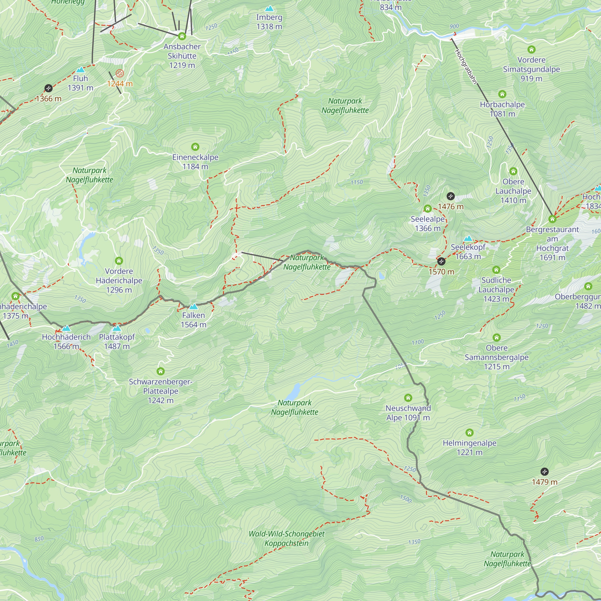Rohnealpe map