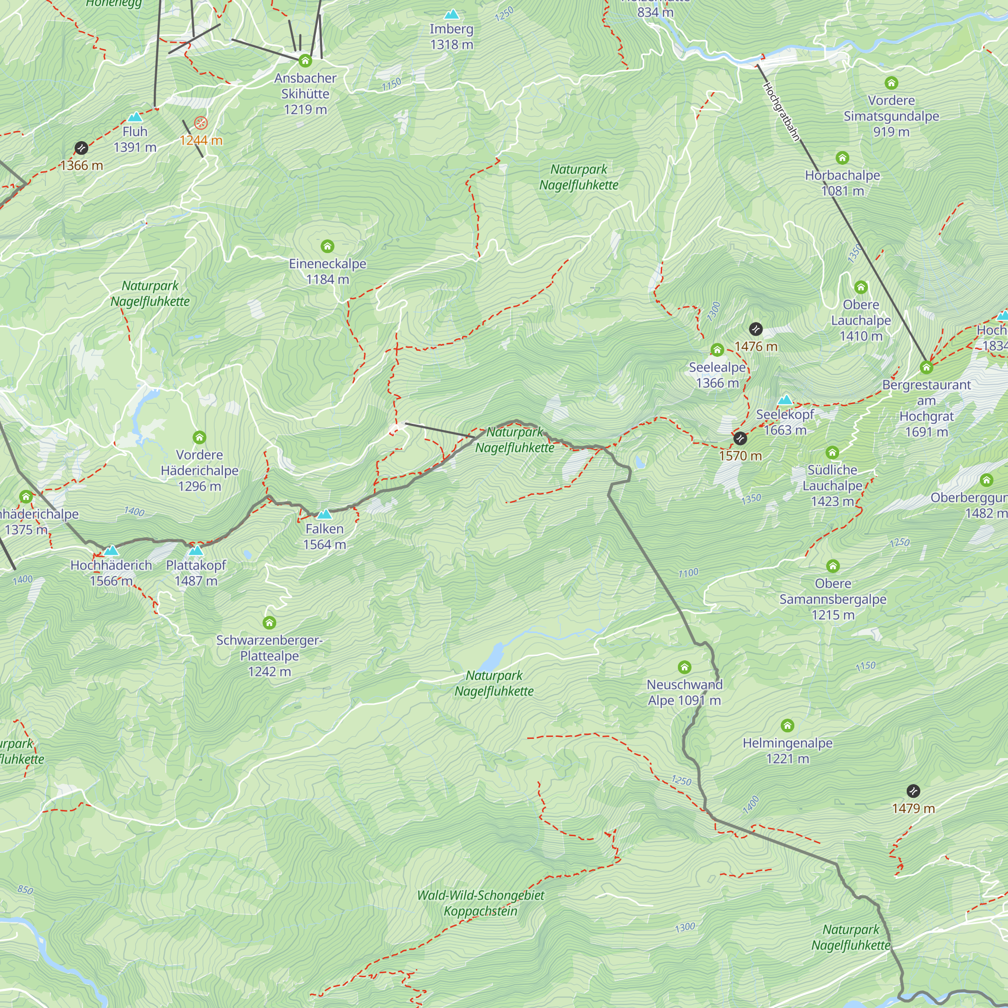 Rohnealpe map