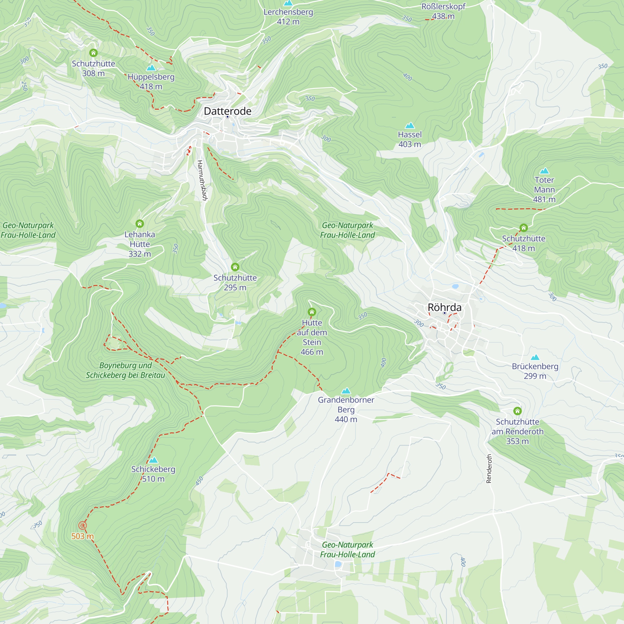 Hütte auf dem Stein map