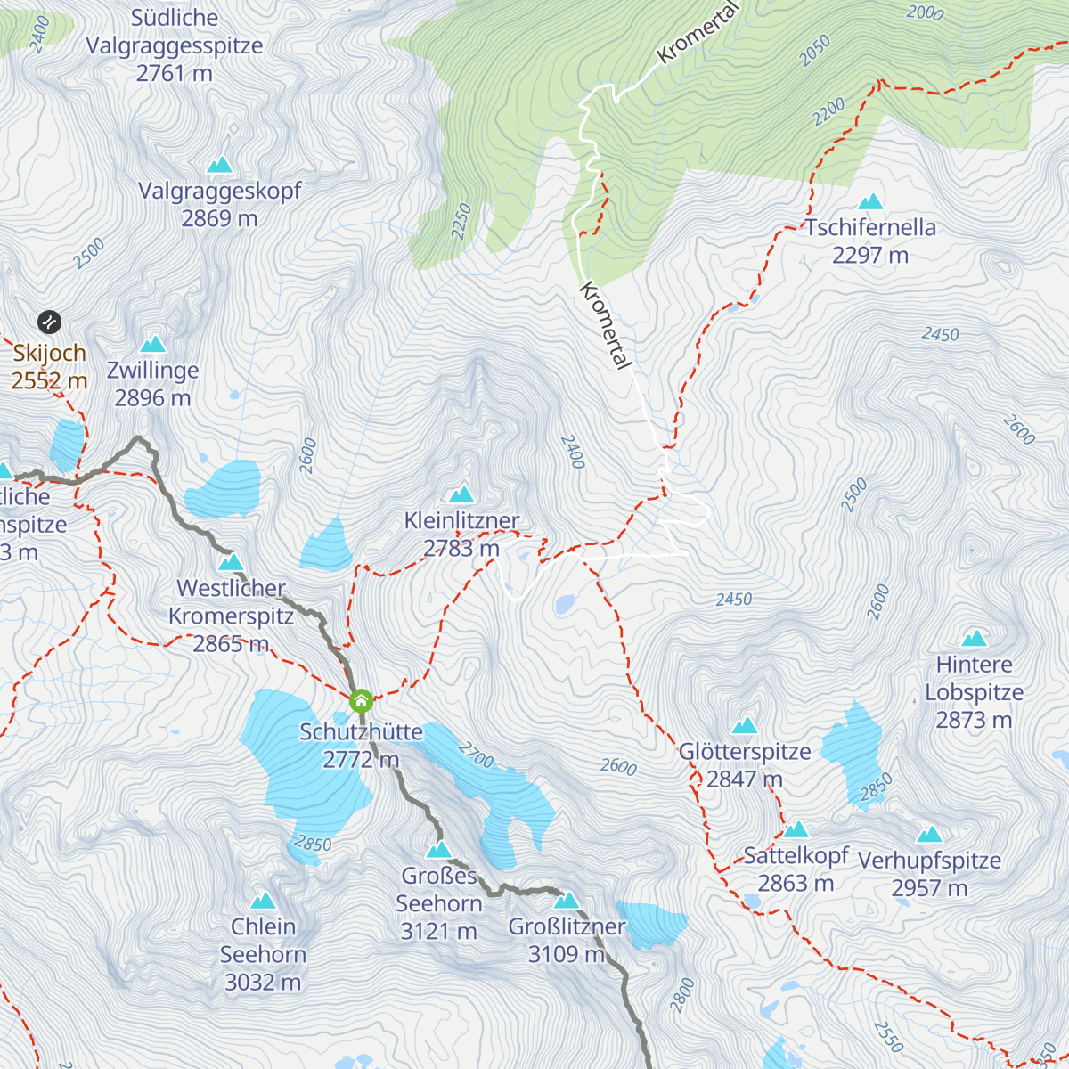 Saarbrücker Hütte map
