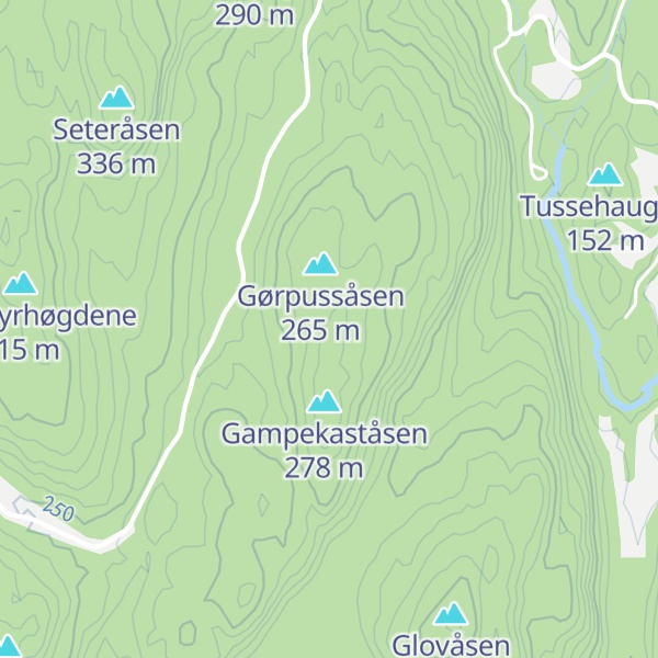 Map of Gørpusåsen