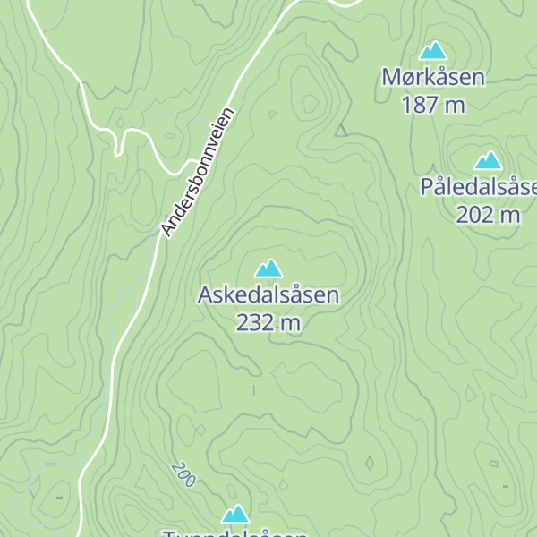 Map of Askedalsåsen