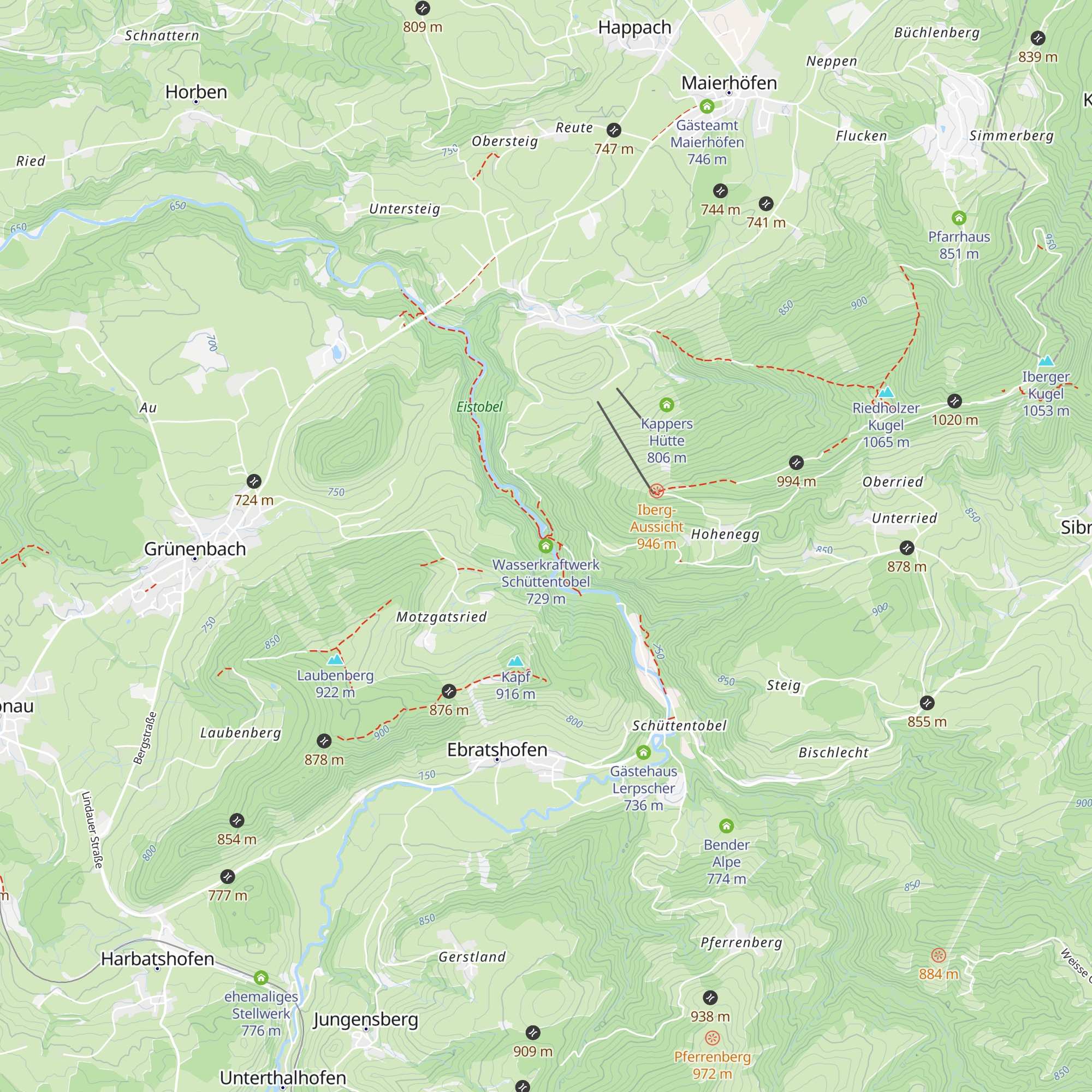 Wasserkraftwerk Schüttentobel map