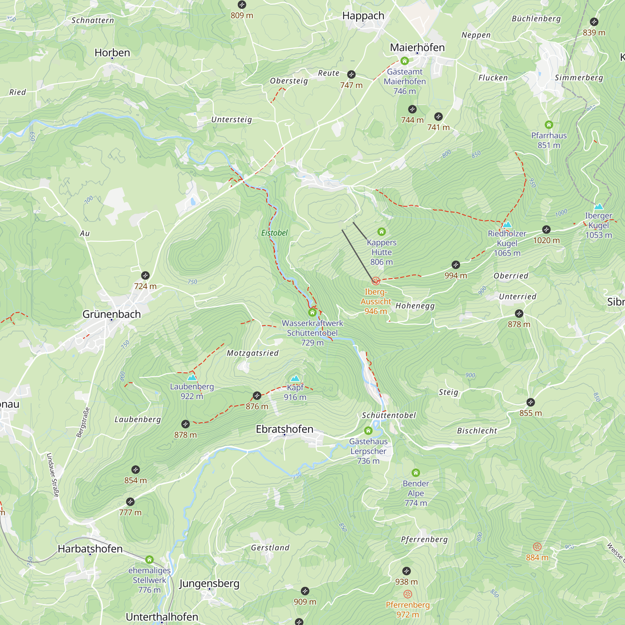 Wasserkraftwerk Schüttentobel map