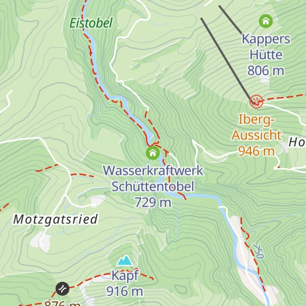 Map of Wasserkraftwerk Schüttentobel