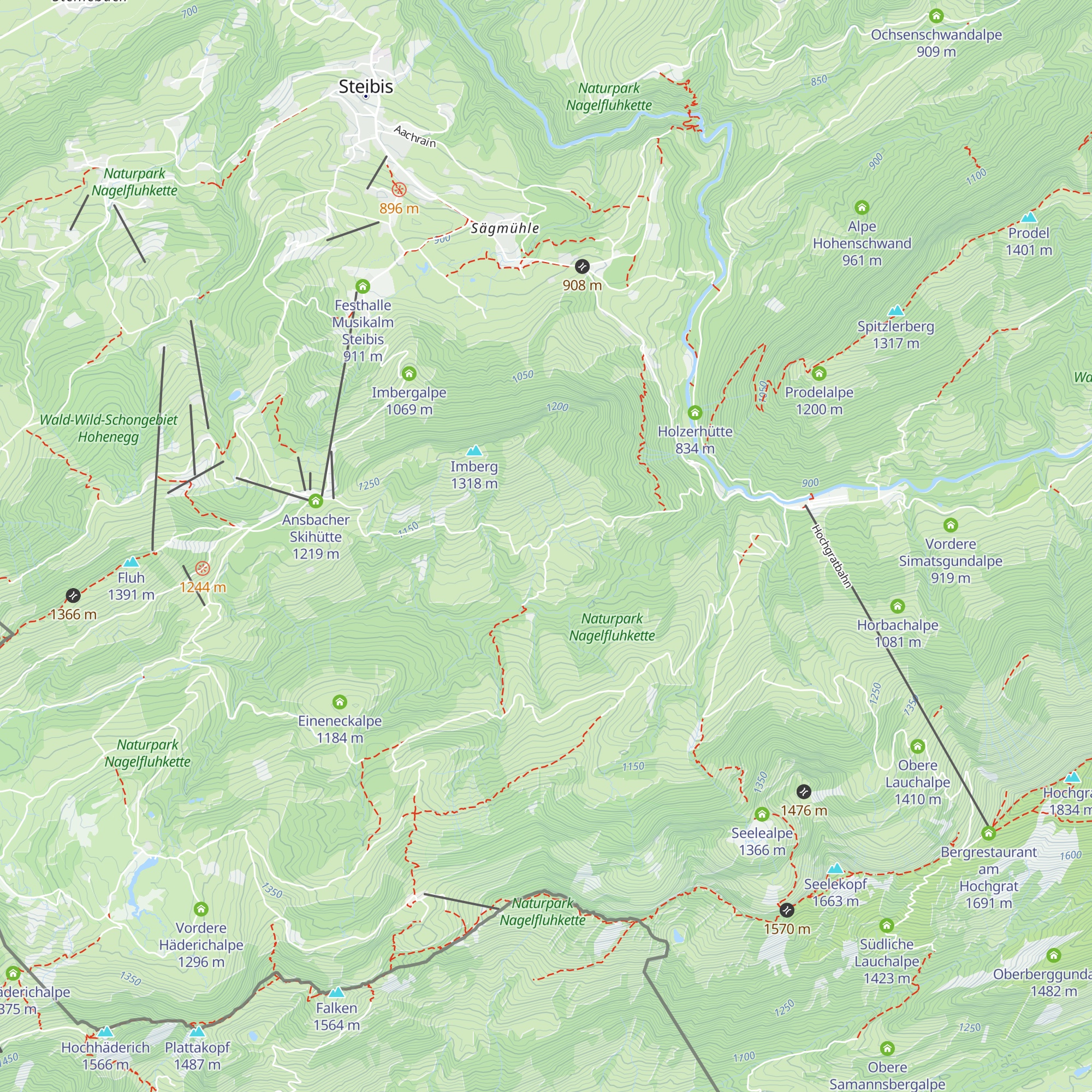 Remmeleck-Alpe map