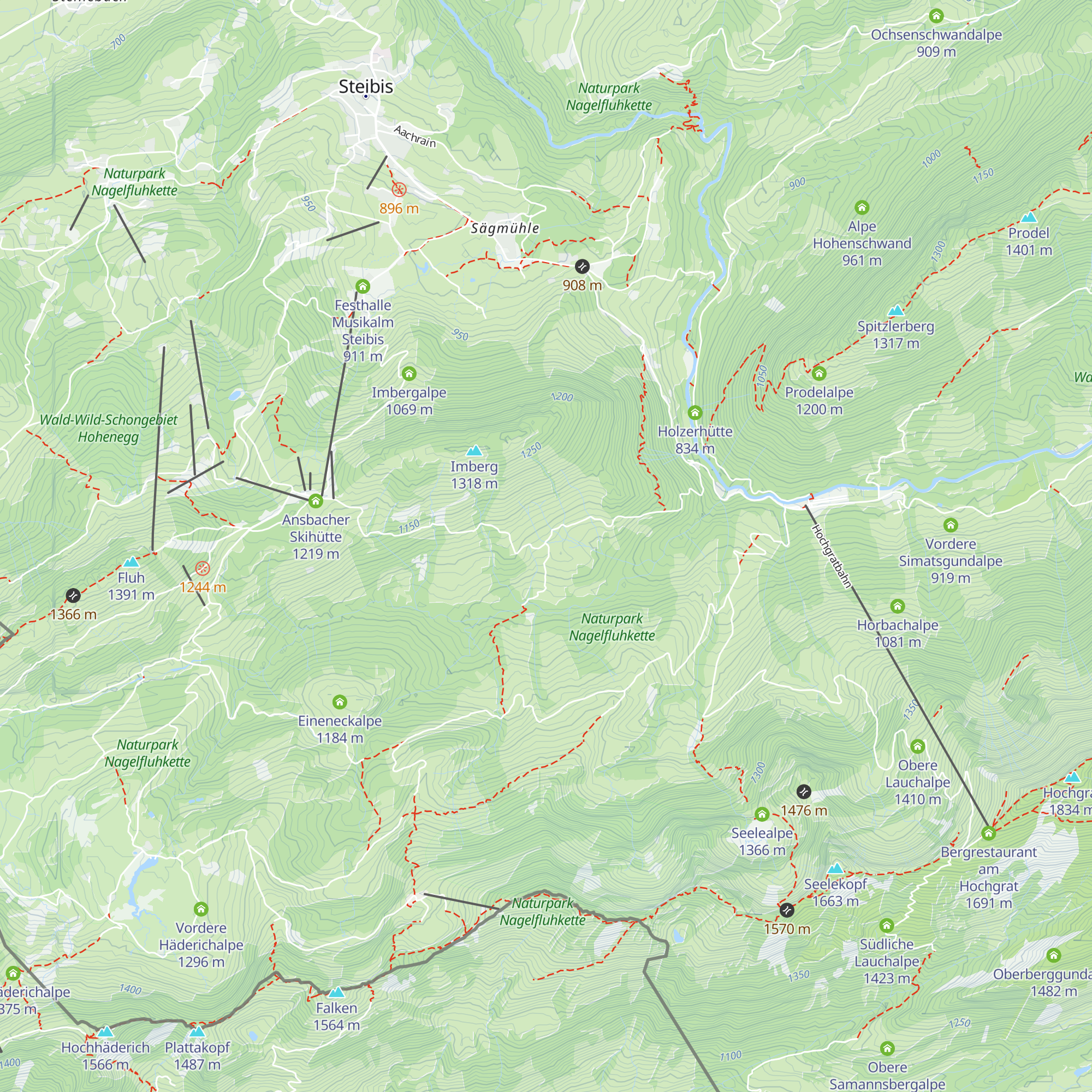 Remmeleck-Alpe map
