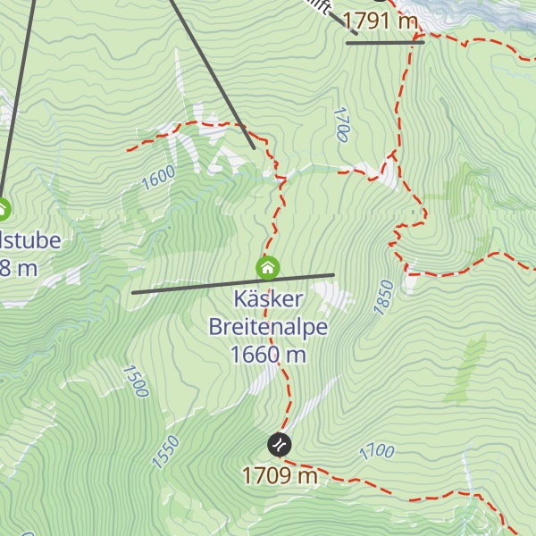 Map of Käsker Breitenalpe