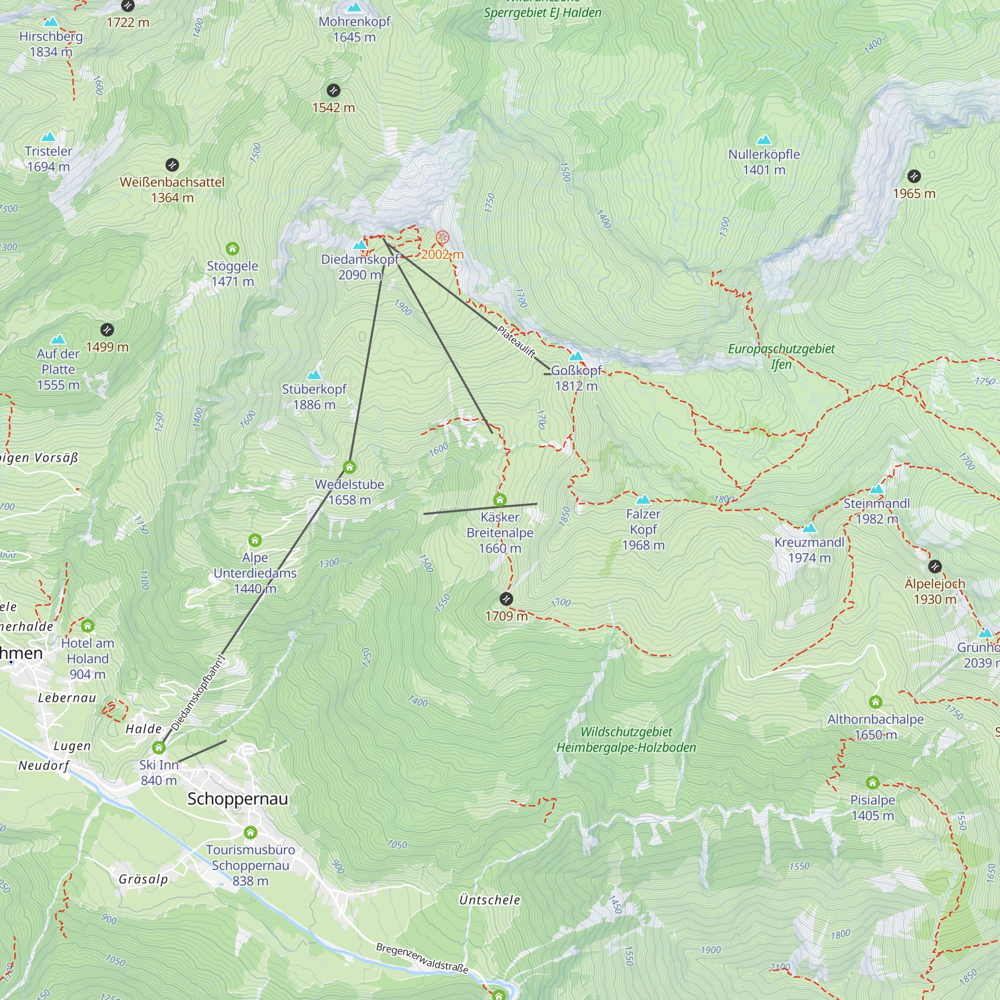 Käsker Breitenalpe map