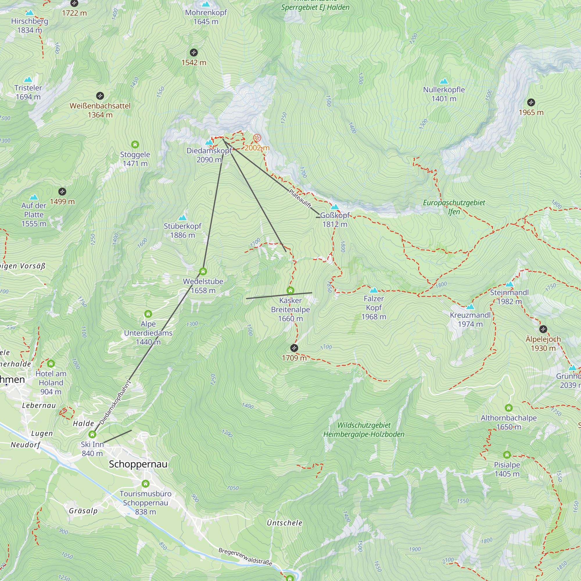 Käsker Breitenalpe map
