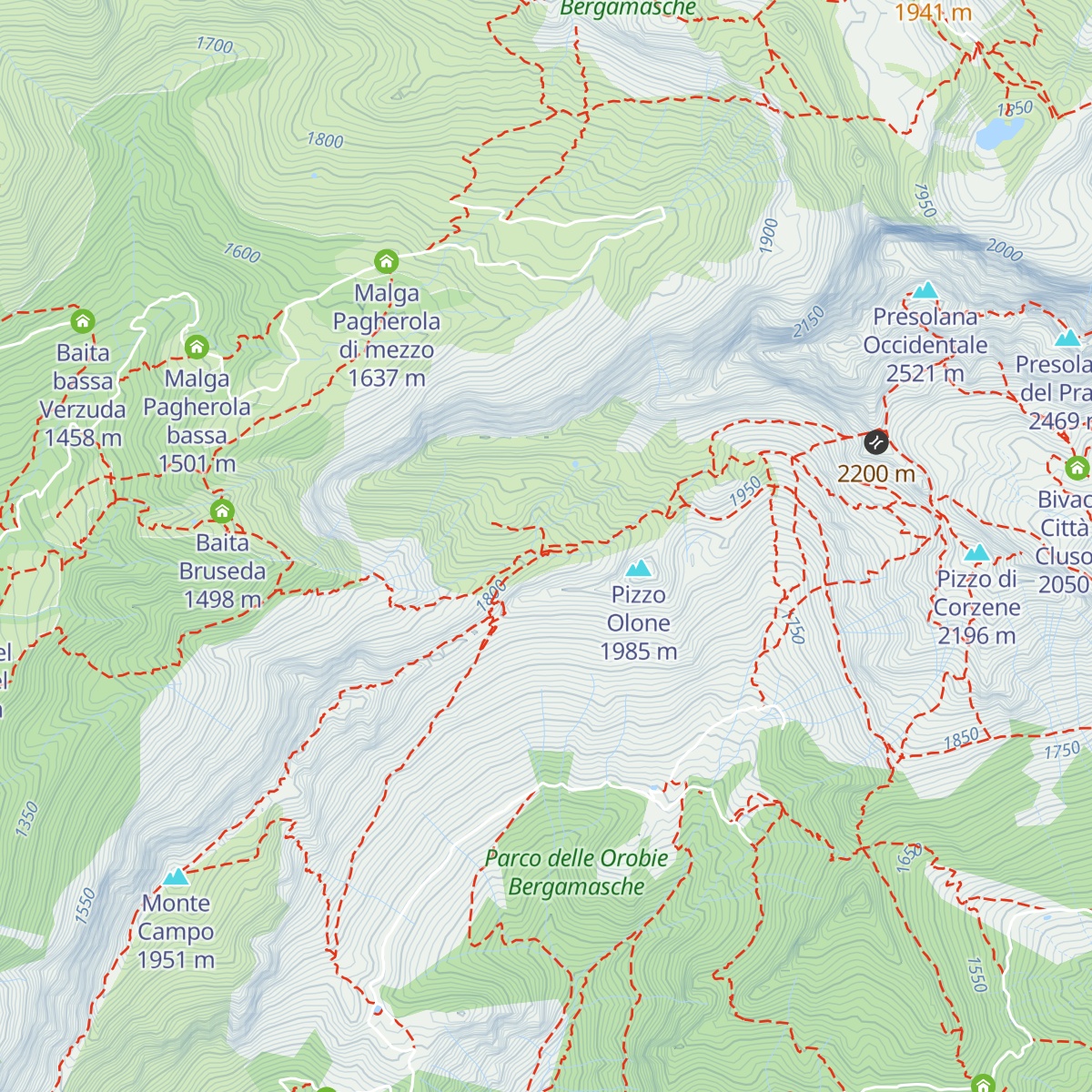 Rifugio Rino Olmo map