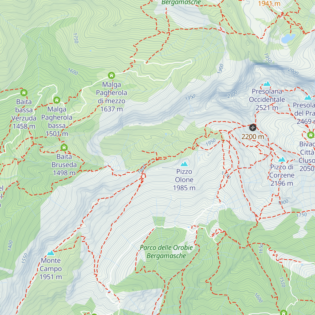 Rifugio Rino Olmo map