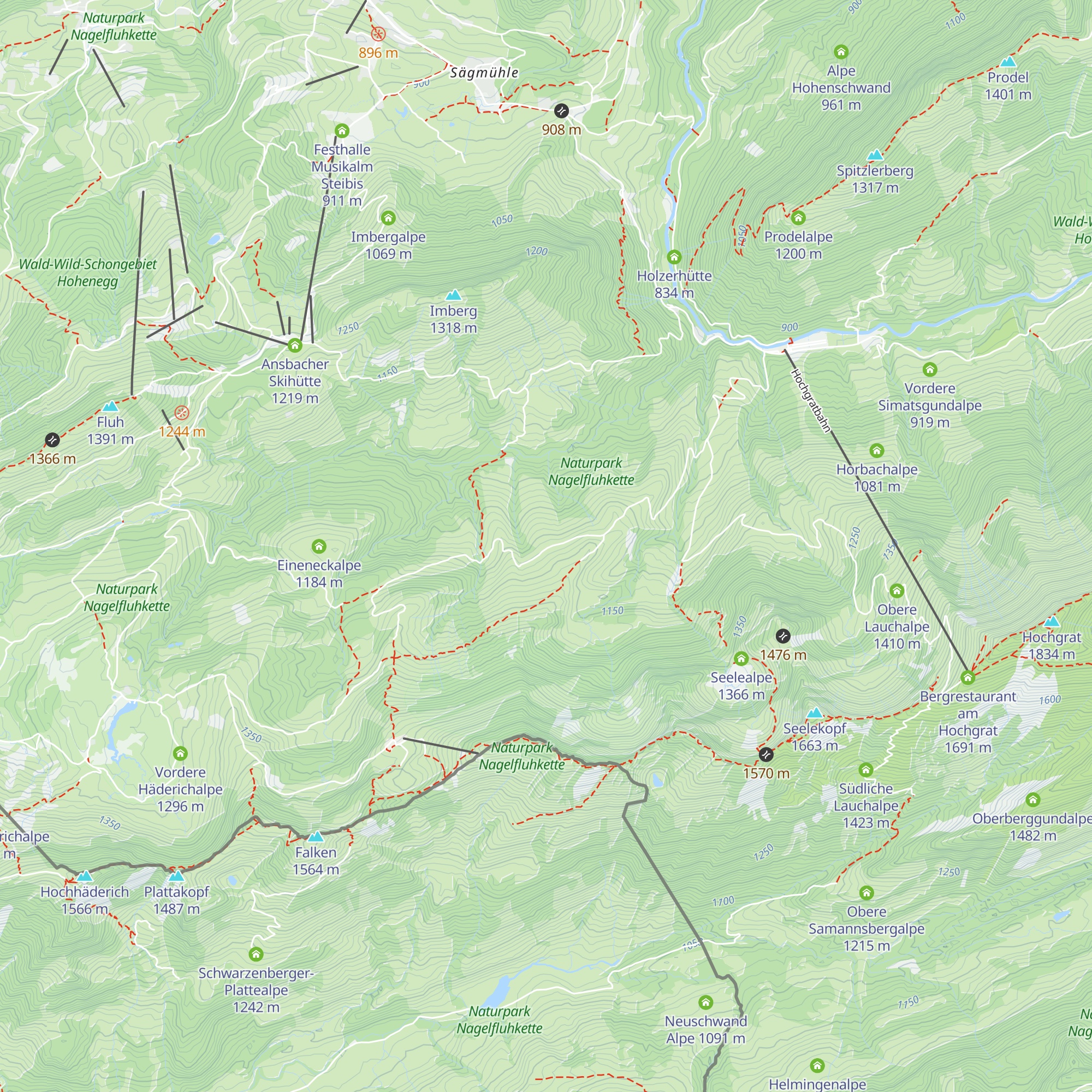 Mittlere Stiegalpe map