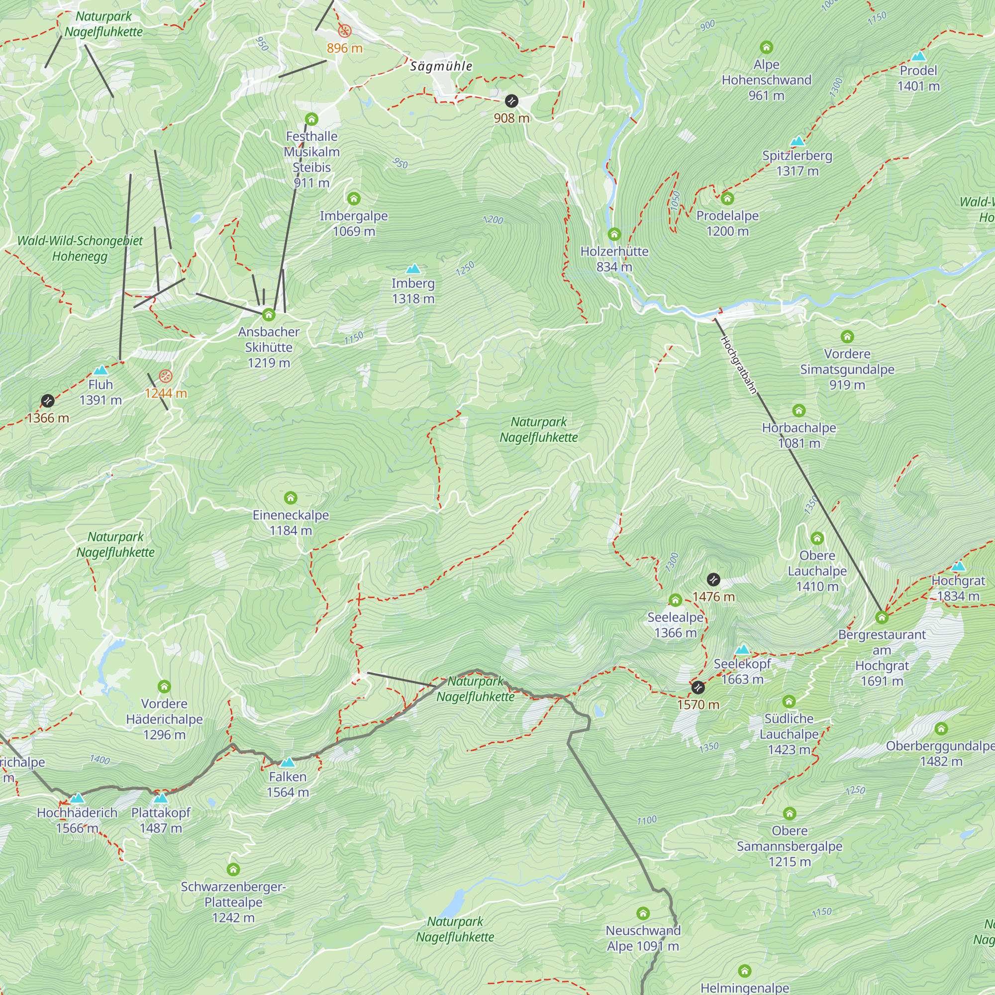 Mittlere Stiegalpe map