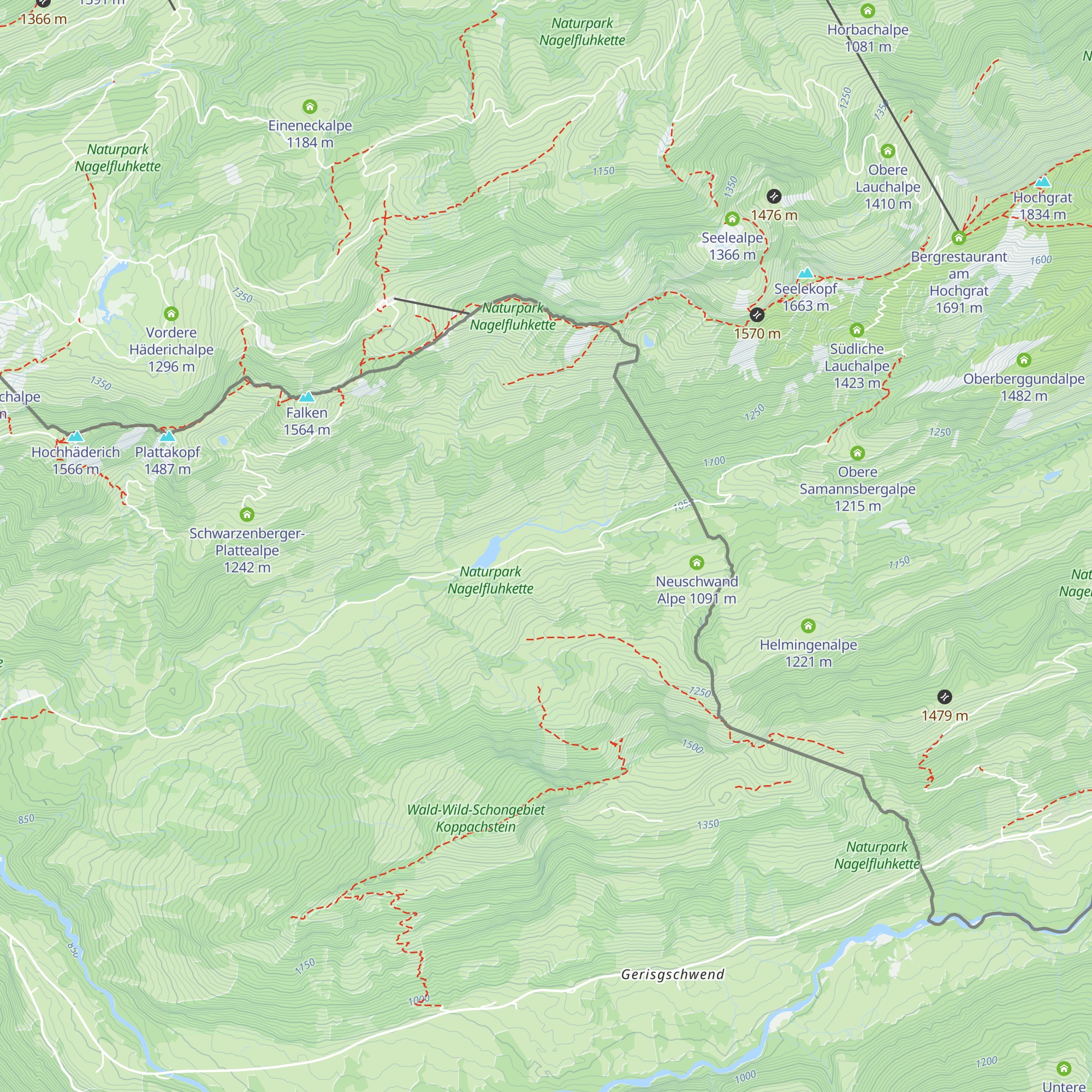 Höflealpe map