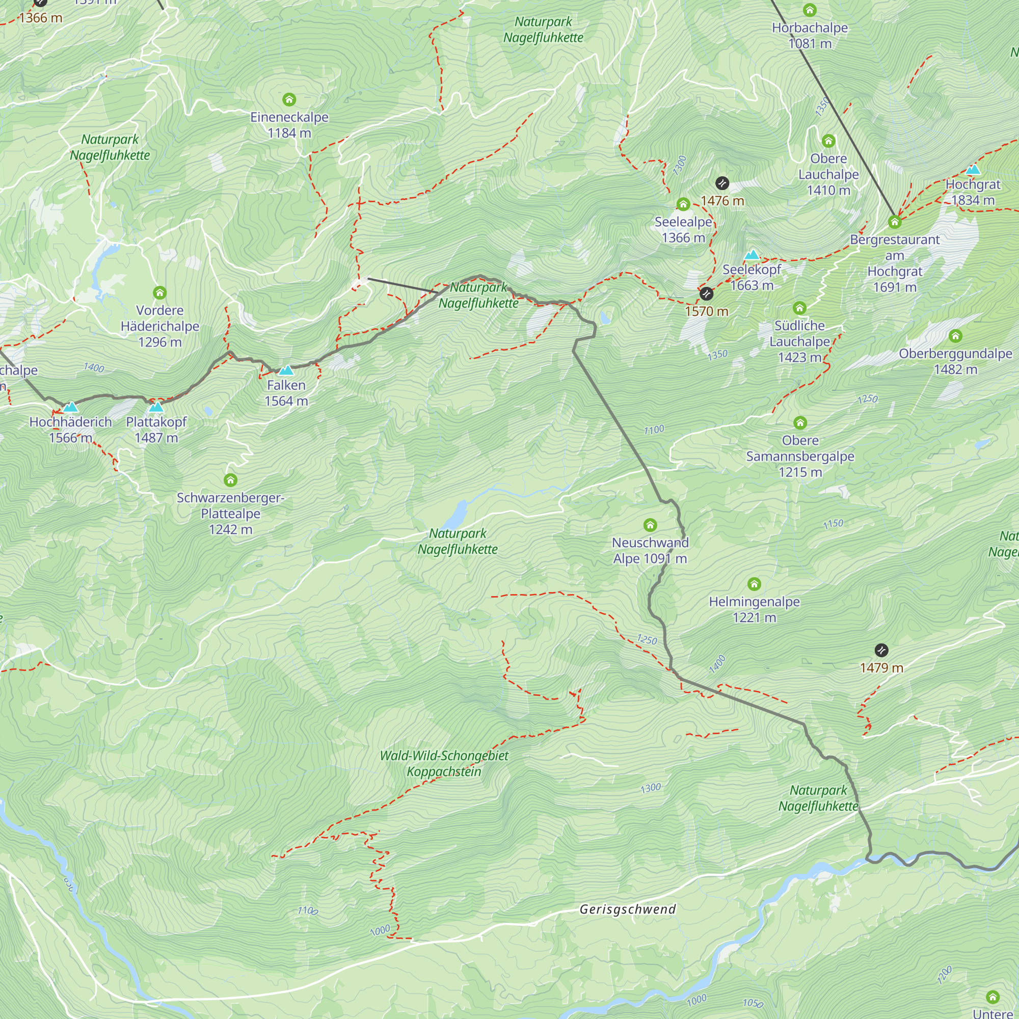 Höflealpe map