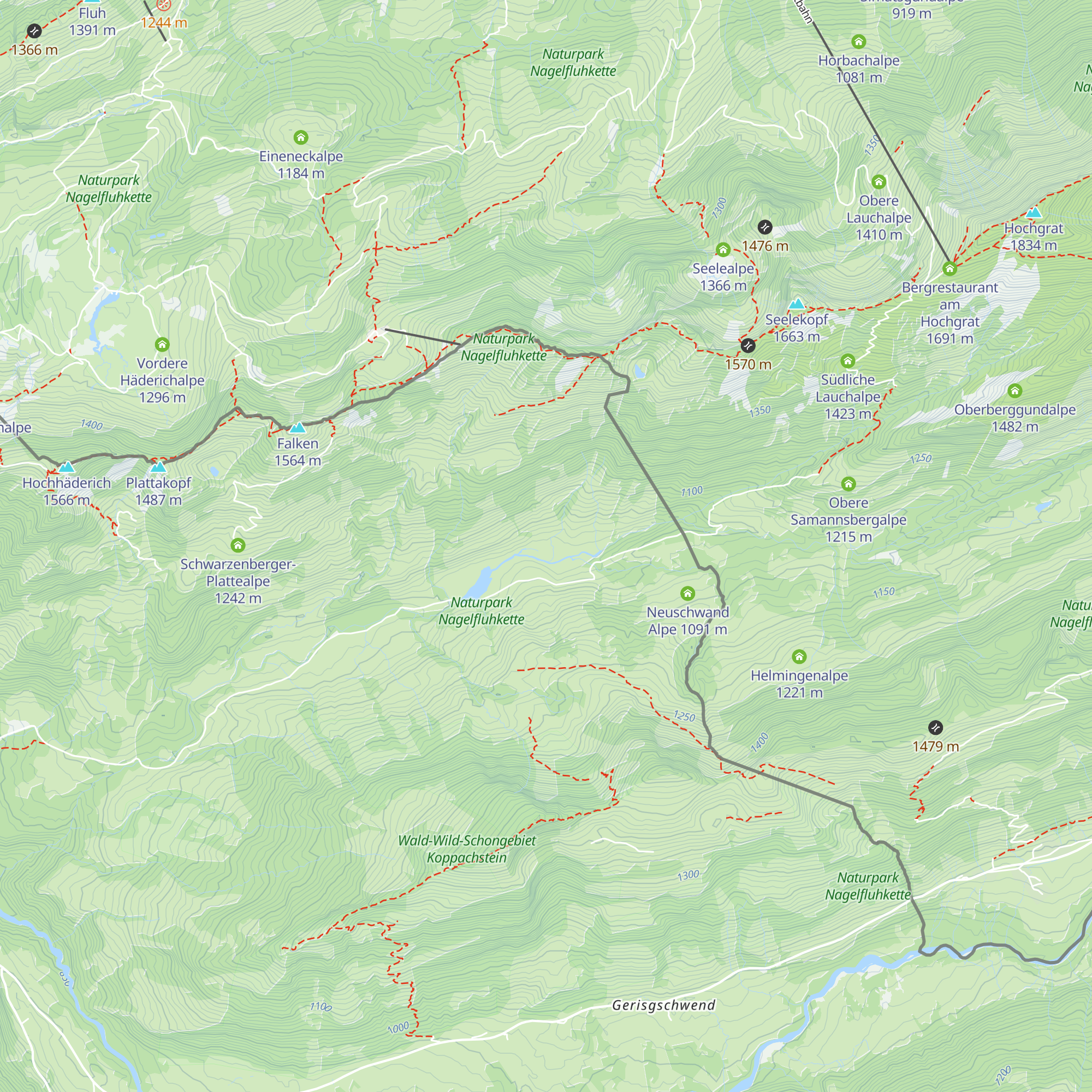 Schneidenbachalpe map