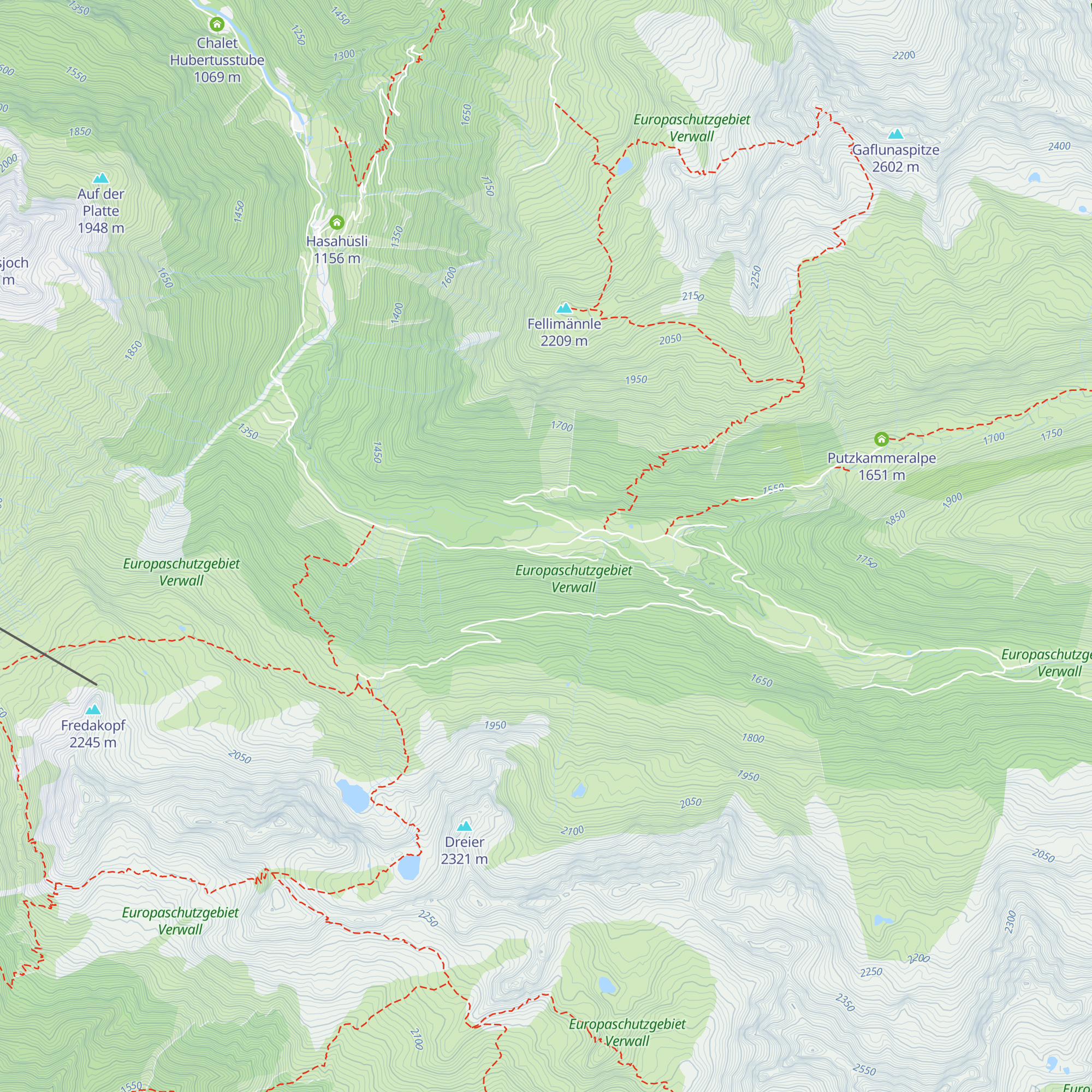 Untere Gaflunaalpe map