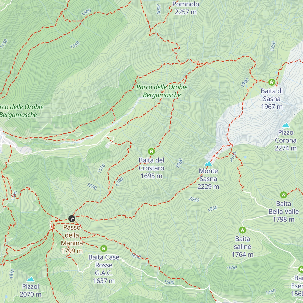 Baita del Crostaro map
