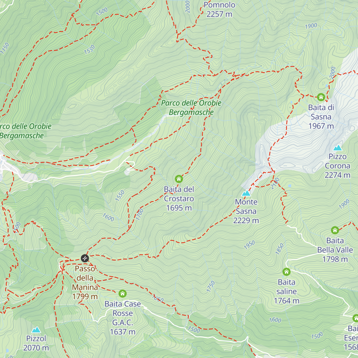 Baita del Crostaro map