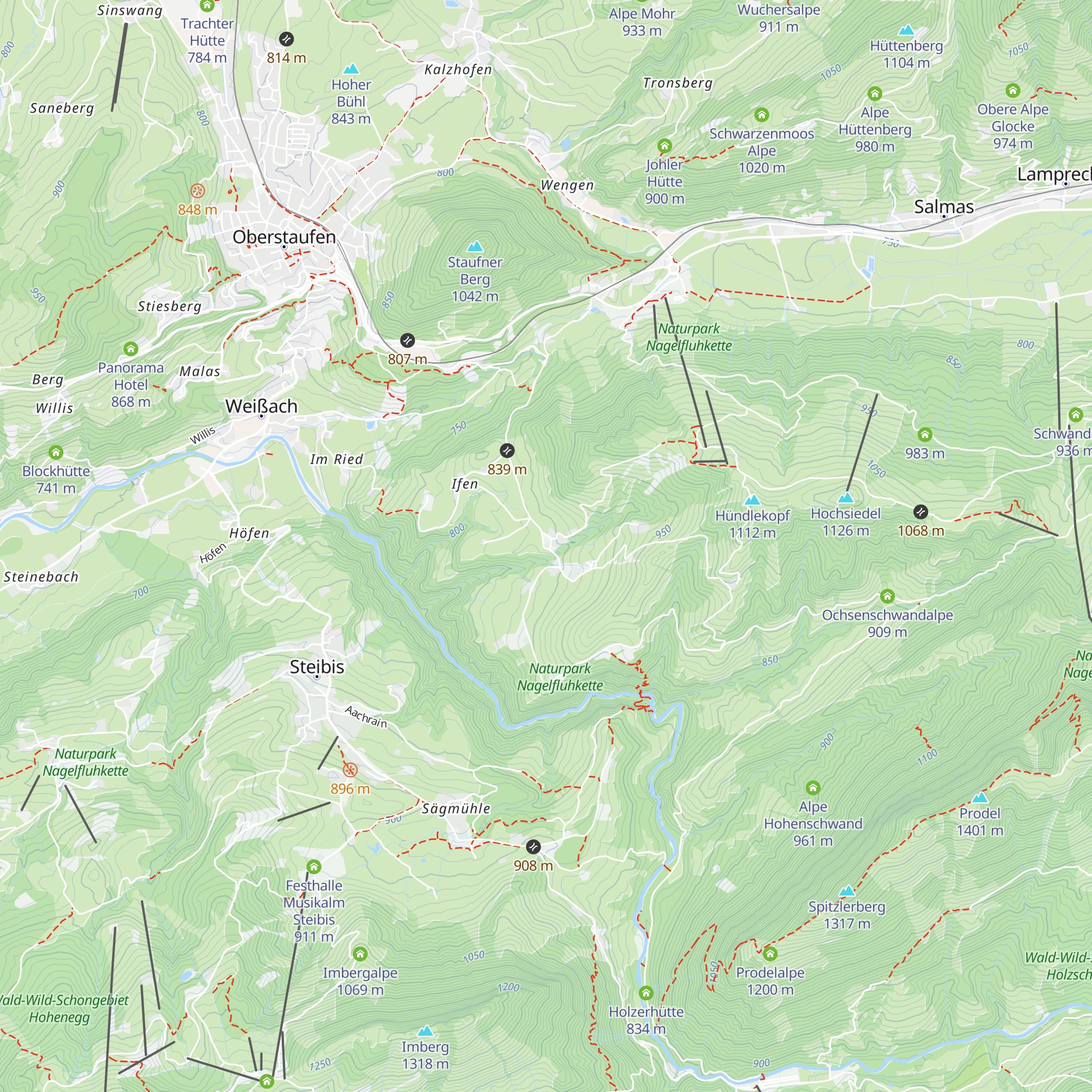 Berghaus Buchenegg - TSG Reutlingen map