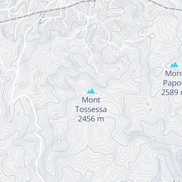Map of Mont Tossessa