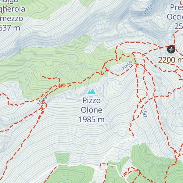 Map of Pizzo Olone