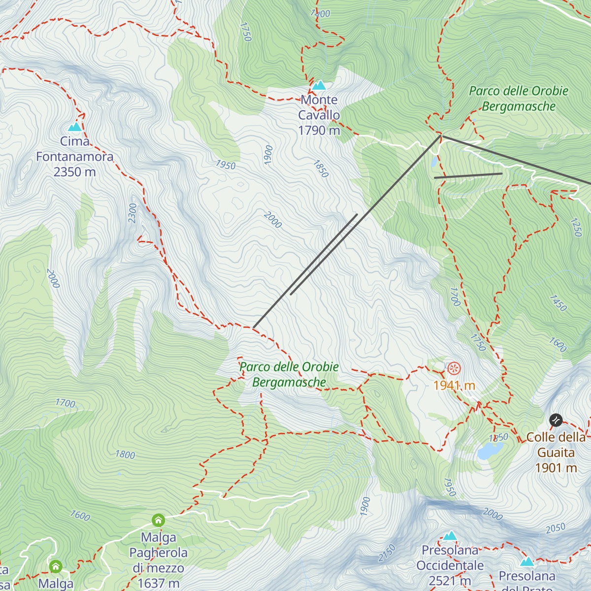 Chalet Cima Bianca map