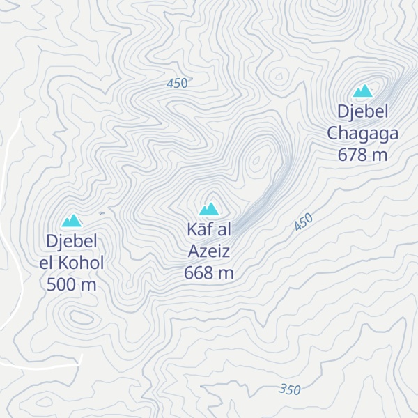 Map of Kāf al Azeiz