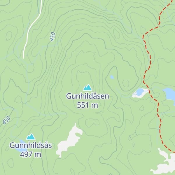 Map of Gunhildåsen