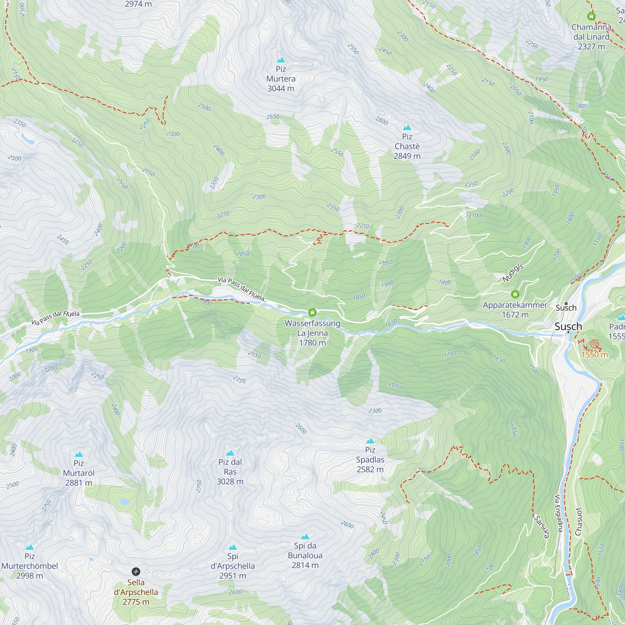 Wasserfassung La Jenna map