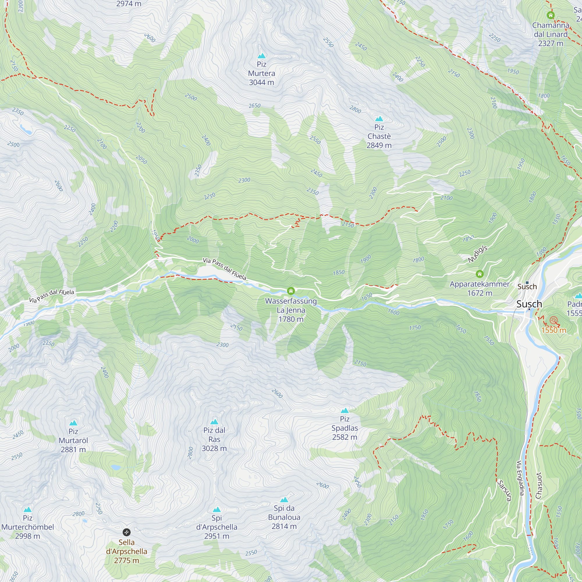 Wasserfassung La Jenna map