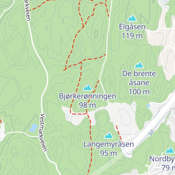 Map of Bjørkerønningen
