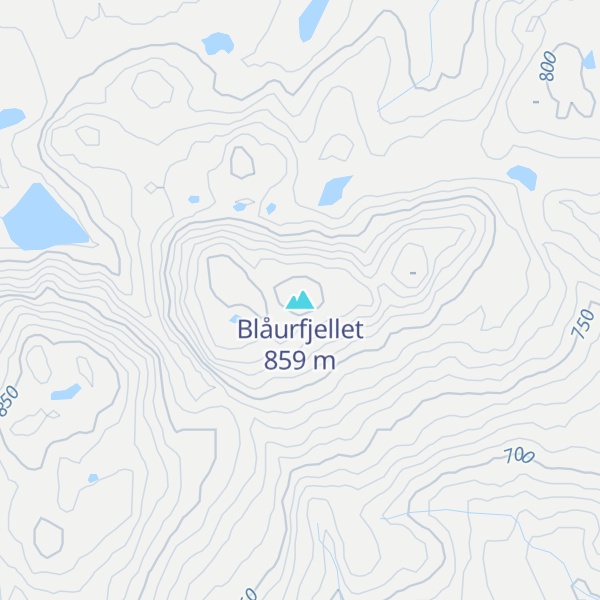 Map of Blåurfjellet