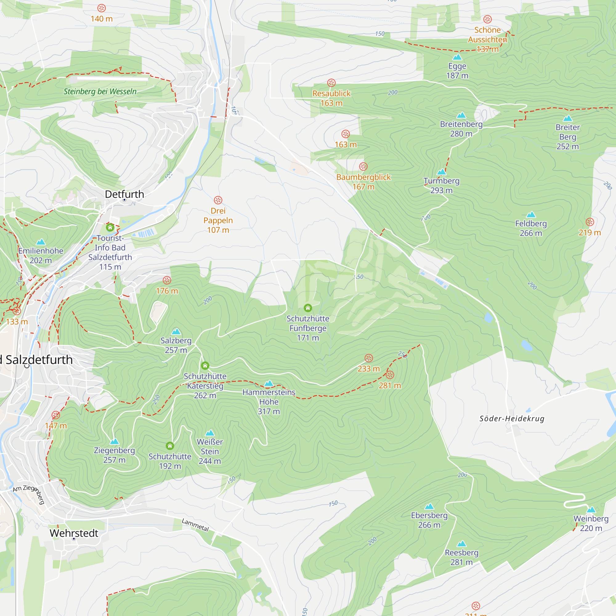 Schutzhütte Fünfberge map