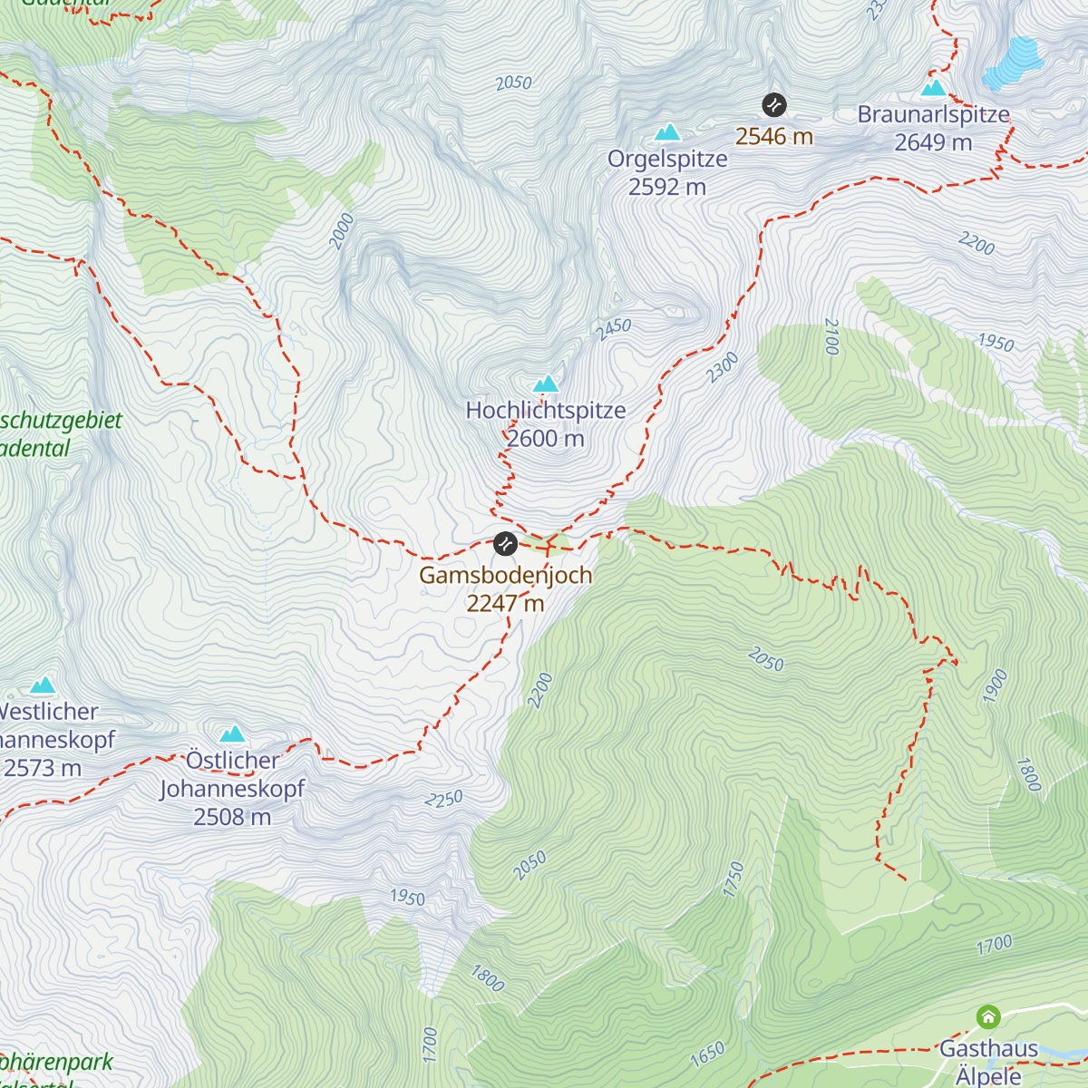 Göppinger Hütte map