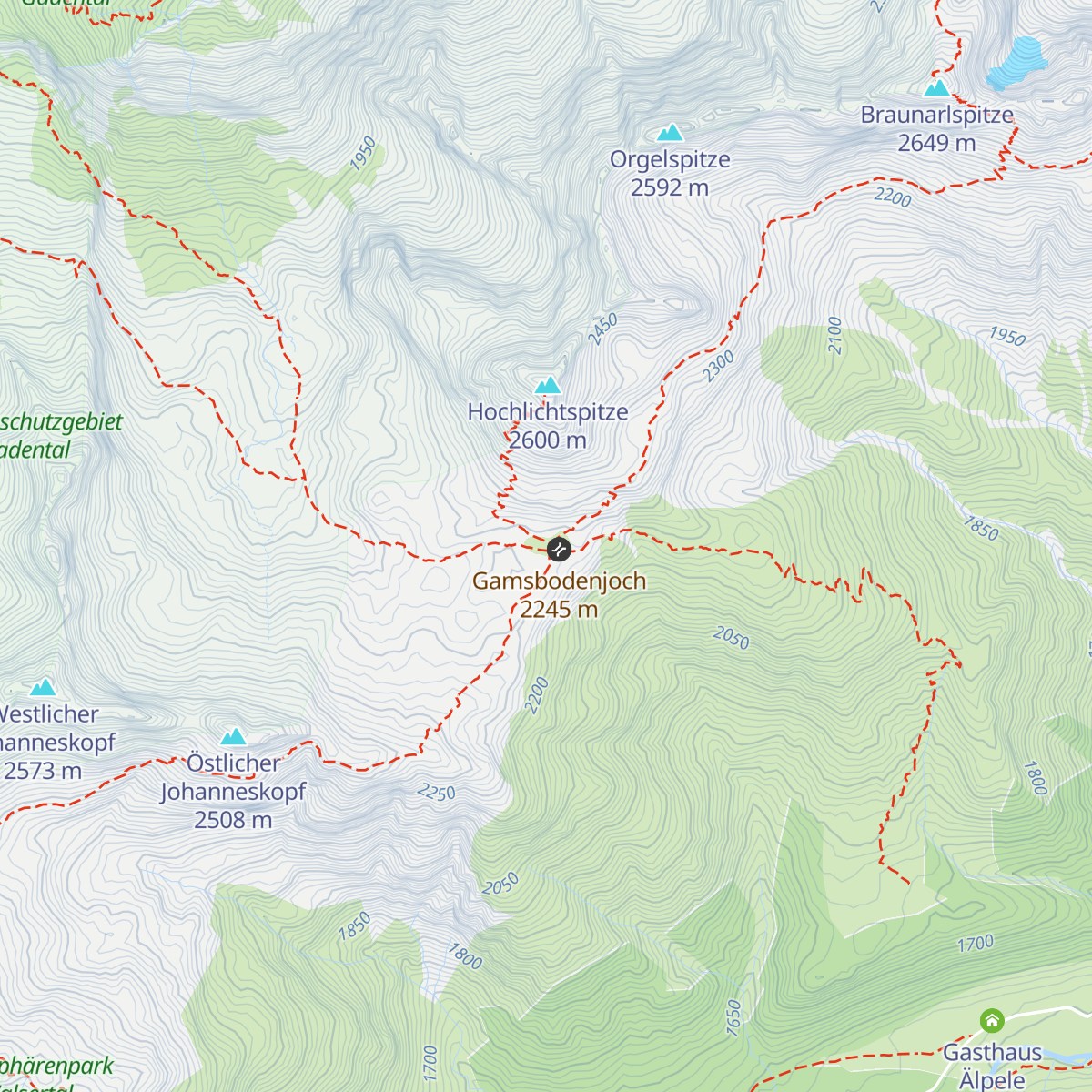 Göppinger Hütte map