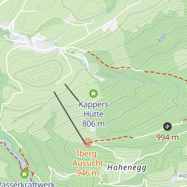 Map of Kappers Hütte
